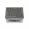 Unique 6'' Center Grid Shower Drain Gunmetal REJ-661